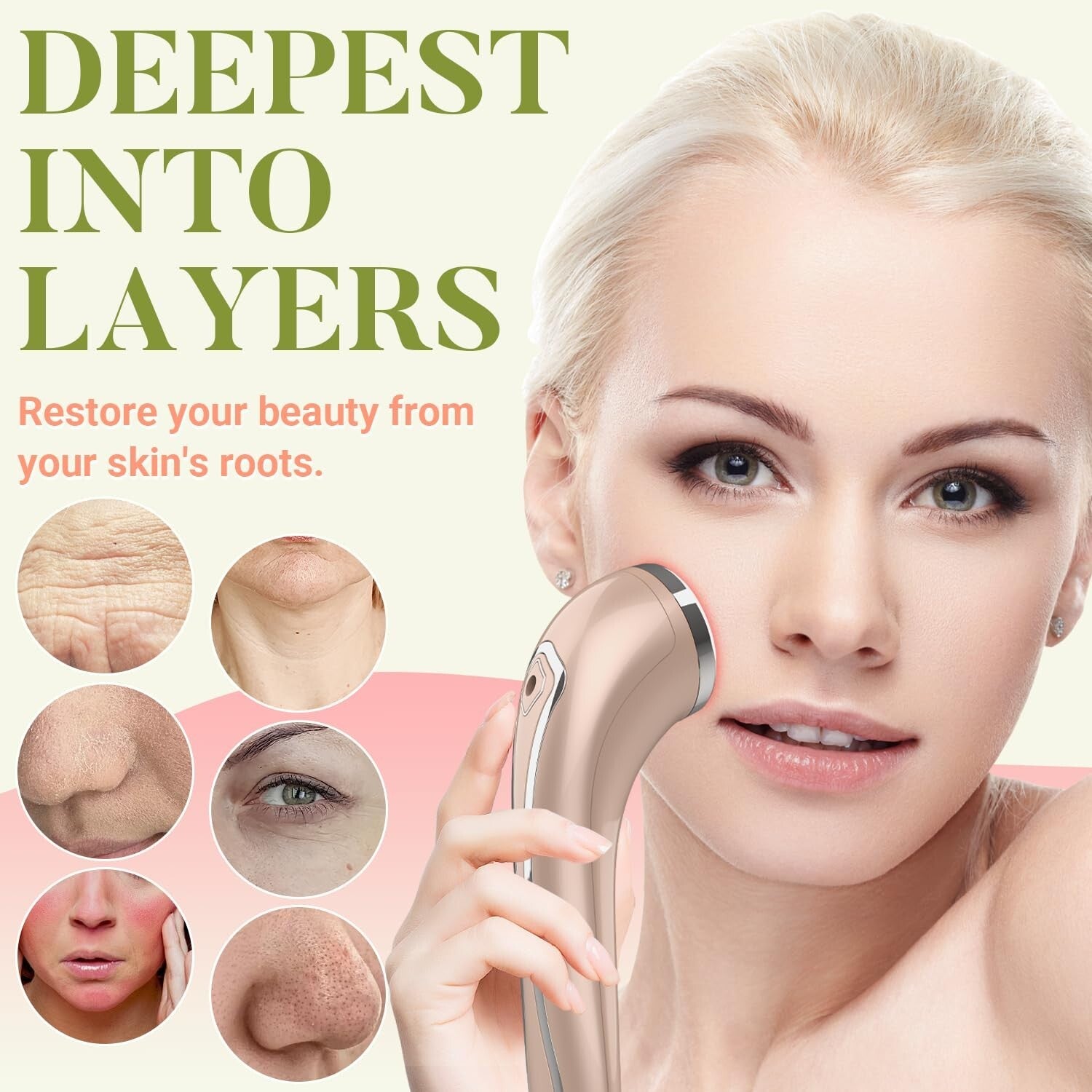 Rechargeable LED Red Light Therapy Device for Anti-Aging Skin Care Solutions