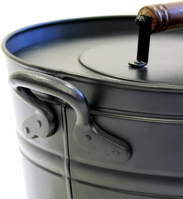 Premium Insulated Ash Container with Lid and Handles - Prevent Home Fires