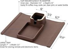 Load image into Gallery viewer, Premium Silicone Couch Cup Holder - Sturdy &amp; Stylish Drink Holder Brown