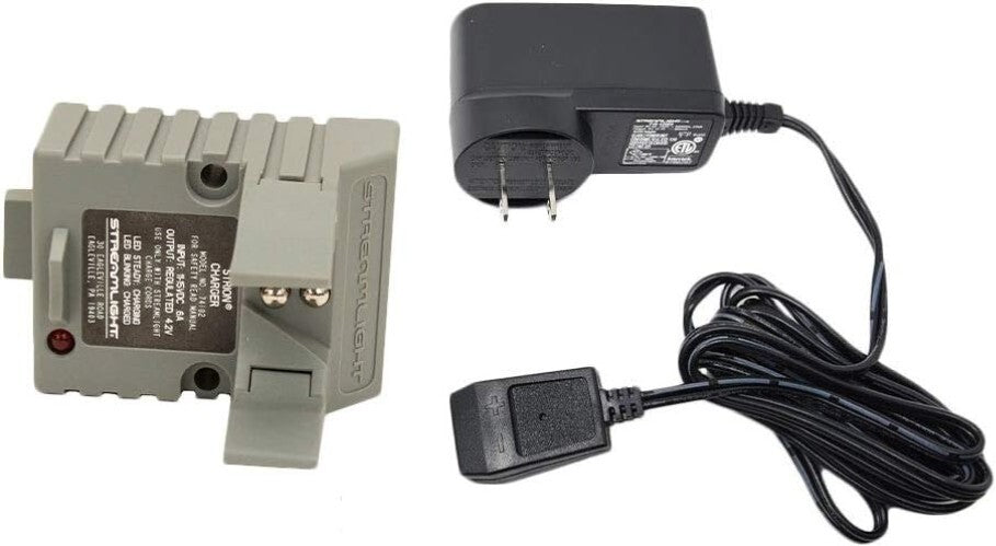 Compact Strion Flashlight Charger Holder with AC Wall Adapter - LED Indicator