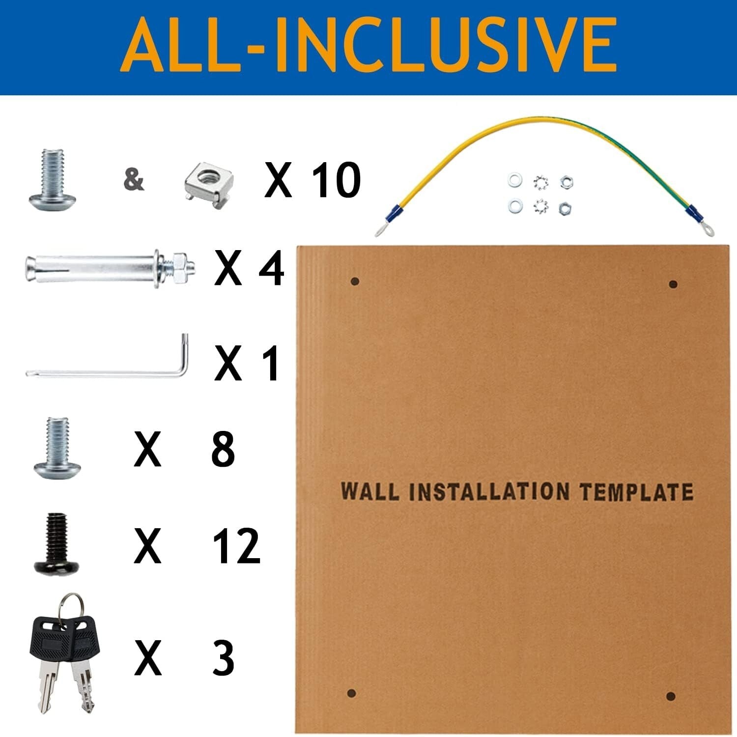 12U Wall Mount Server Cabinet with Locking Door for Secure Network Storage