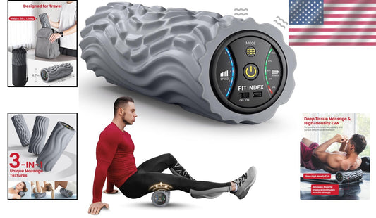 Dynamic Foam Roller with 3 Density Settings - Rechargeable & Travel-Friendly