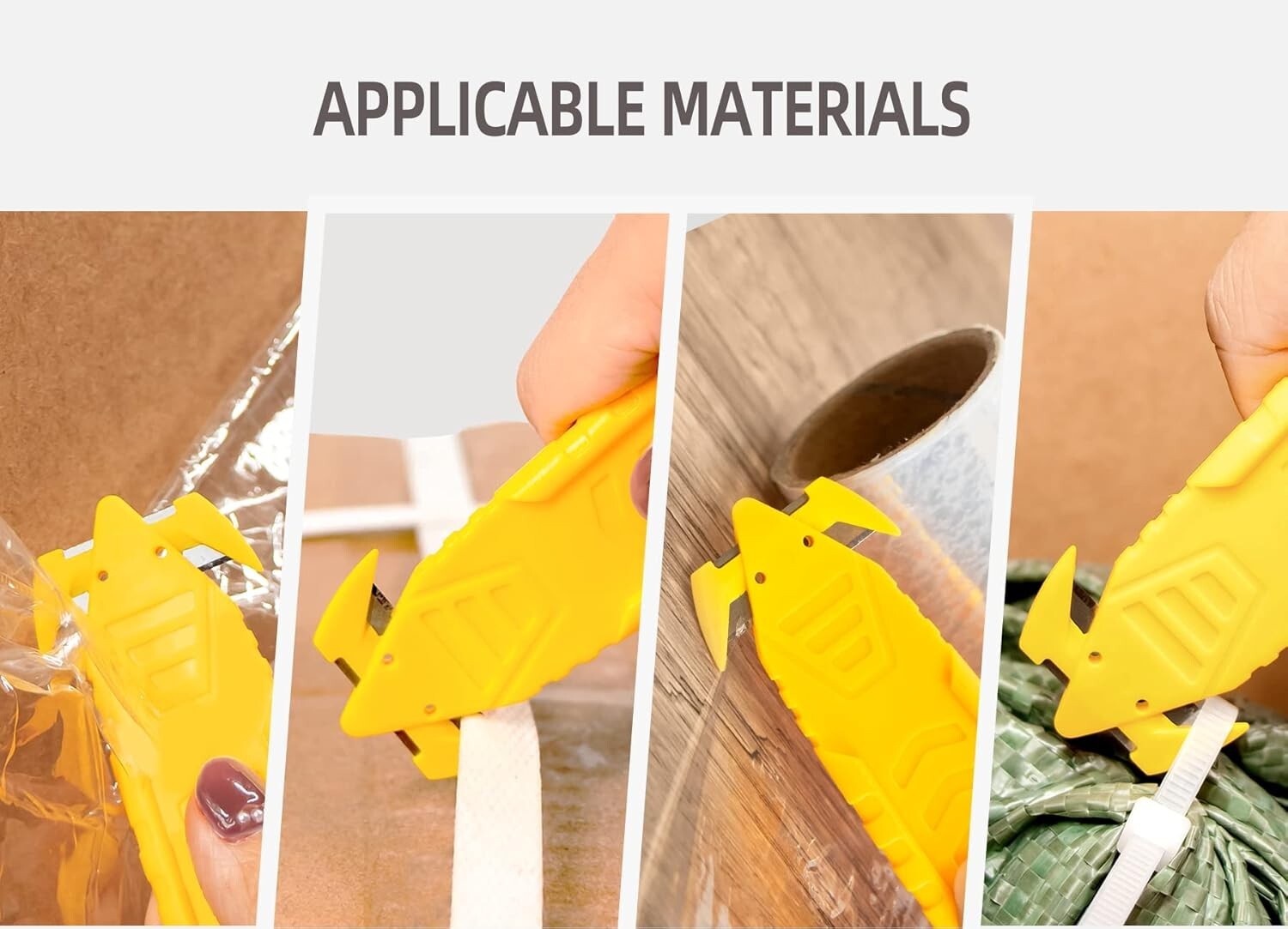 Durable Safety Box Cutter: 120-Pack with Tape Splitter for All Cutting Needs