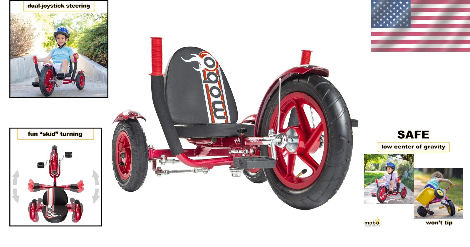 Adjustable Mity Sport Tricycle with Dual-Joystick Steering for Smooth Rides
