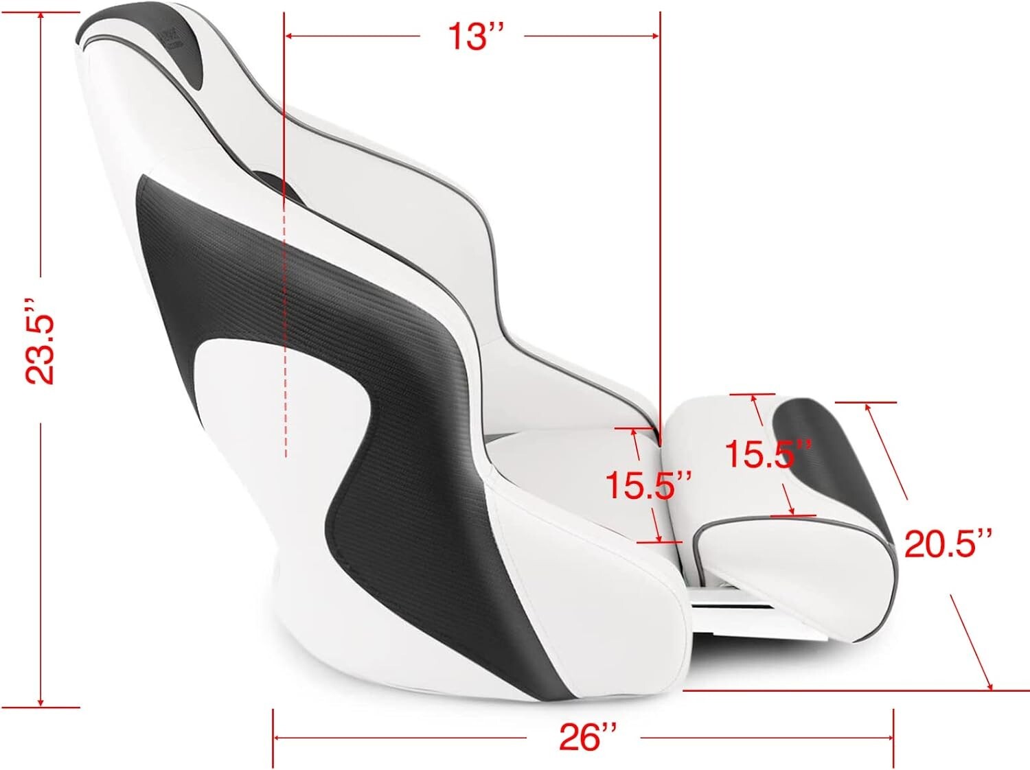 Premium Marine Grade Vinyl Boat Seat - Two-Tone Design with Easy Installation