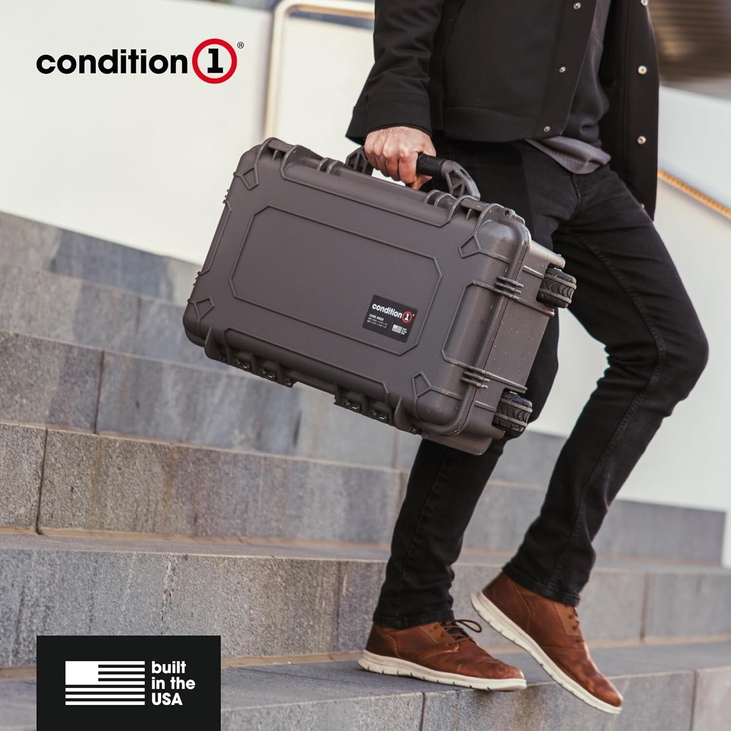 22" Rolling Lockable Hard Storage Case - Waterproof Protective Box for Gear