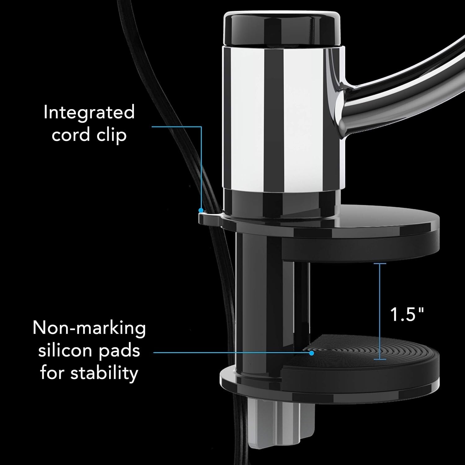 3-Speed Pivot3 Clip Fan - Lightweight Clip-On Air Circulator for Home Offices