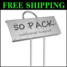 Load image into Gallery viewer, 50-Pack Weatherproof Metal Plant Labels - Reusable Garden Markers, 10.6'' Height