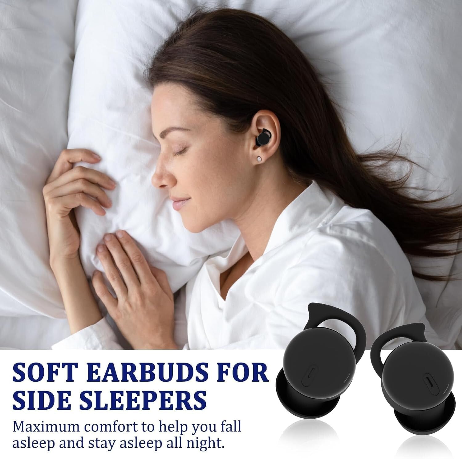 Invisible Sleep Headphones for Side Sleepers - Bluetooth 5.3 for Comfort