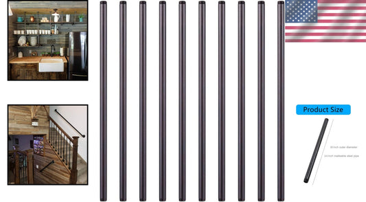 Easy Assembly 3/4” x 30” Industrial Pipe Fittings - Perfect for Unique Shelves