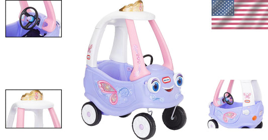 Charming Fairy Ride-On Cozy Coupe with Parent Handle - Perfect Gift for Kids