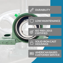 Load image into Gallery viewer, Self-Aligning Chrome Steel Pillow Block Bearings - 1 1/2 Inch Bore Pack of 4