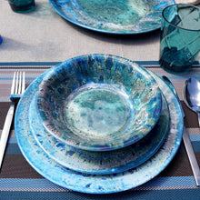 Load image into Gallery viewer, 12-piece Dishwasher Safe Dinnerware Set – Vibrant Coastal Melamine Dishes