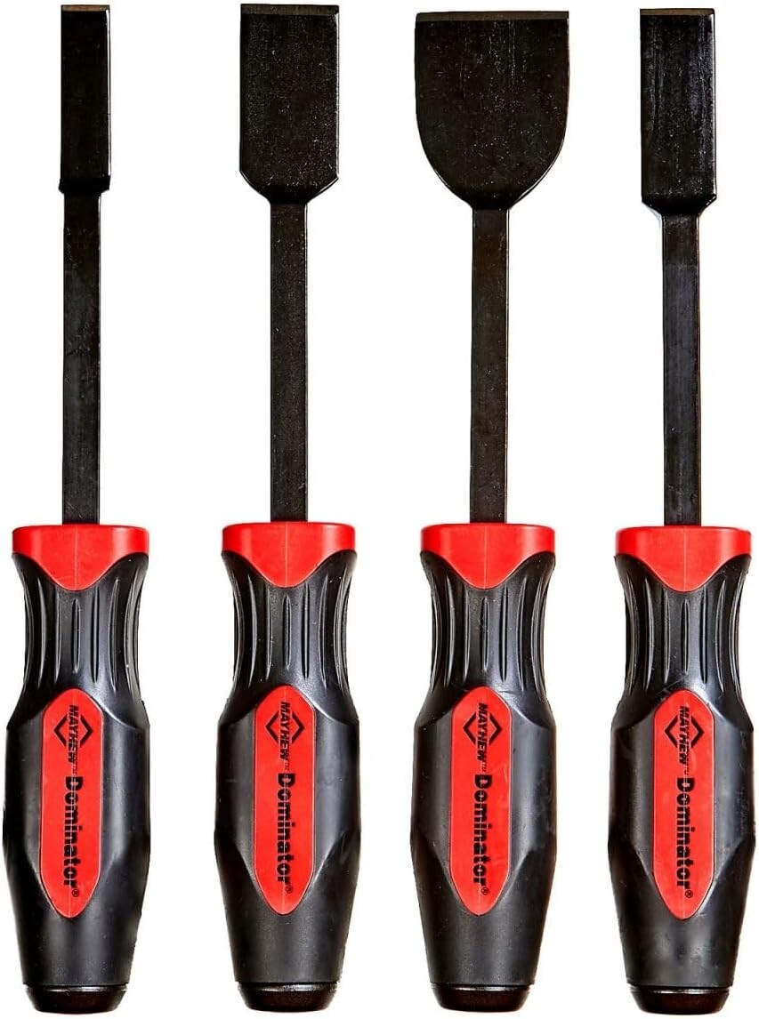 Dominator 4-Piece Ergonomic Scraper Set - Versatile Hand Tools for Gasket & R...