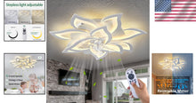 Load image into Gallery viewer, Stylish 32'' Indoor Ceiling Fan with Light - Remote Controlled Elegance