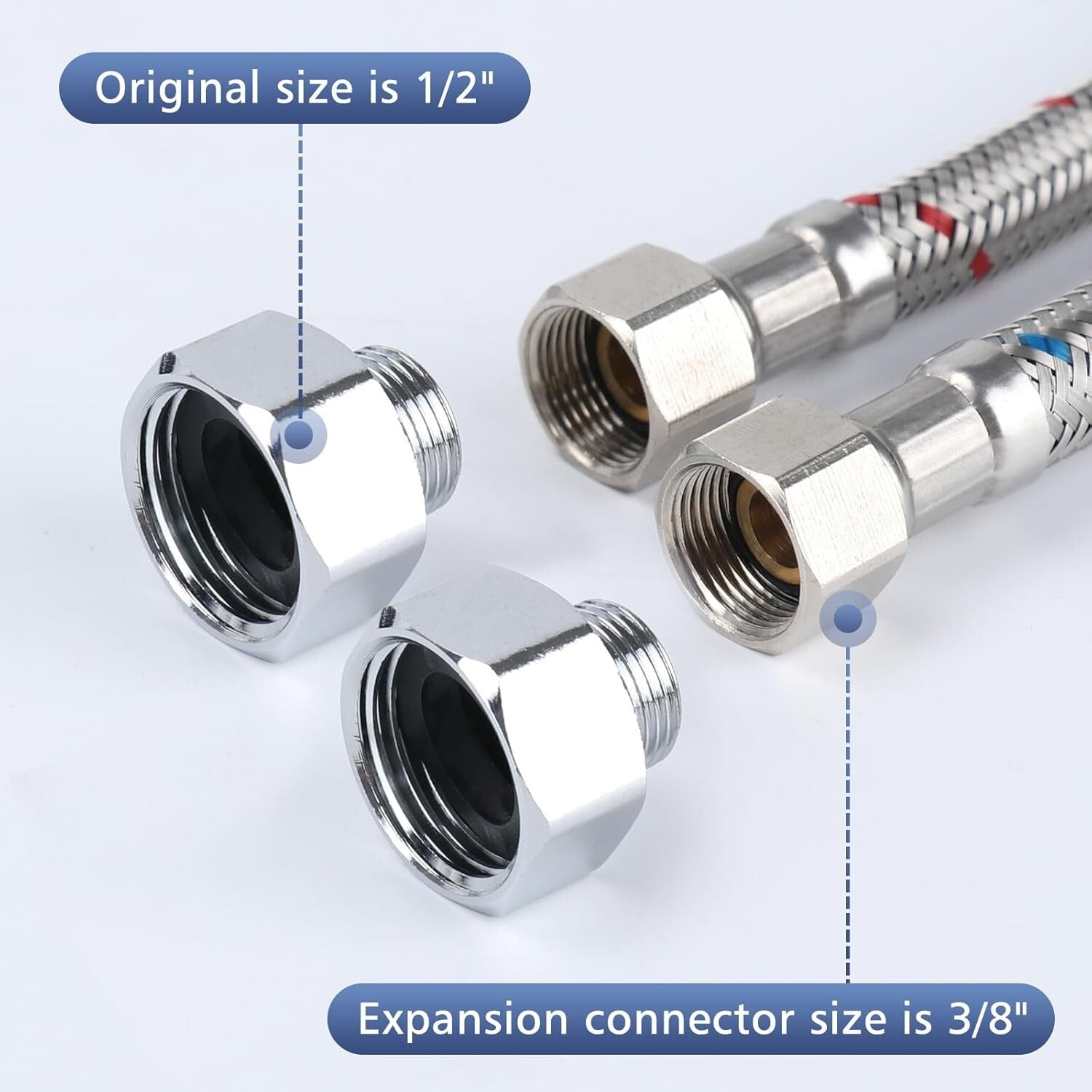 Chrome Brass Salon Shampoo Bowl Faucet & Sprayer Kit - Easy Install with Adapter