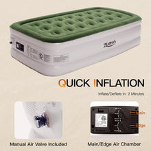 Load image into Gallery viewer, Heavy Duty Twin Air Mattress with Built-in Pump - Non-Slip Stability Design
