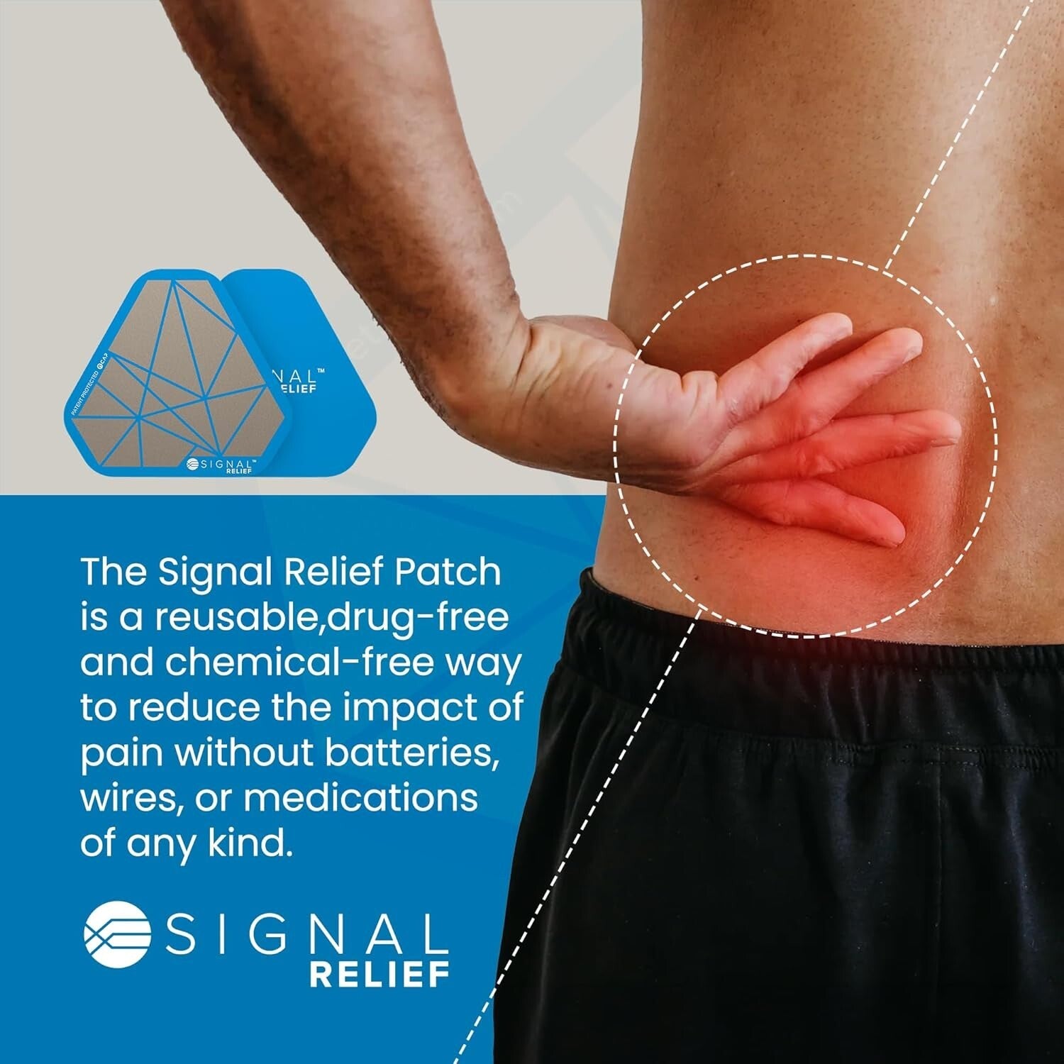 Signal Technology Pain Relief Patches - Non-Drug Solution for Active Lifestyles