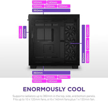 Load image into Gallery viewer, Spacious Dual-Chamber ATX Case – 360mm Radiator Support &amp; Smart Cable Management