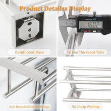 Load image into Gallery viewer, Large Double Towel Bar Holder in Brushed Nickel - Durable Stainless Steel Design
