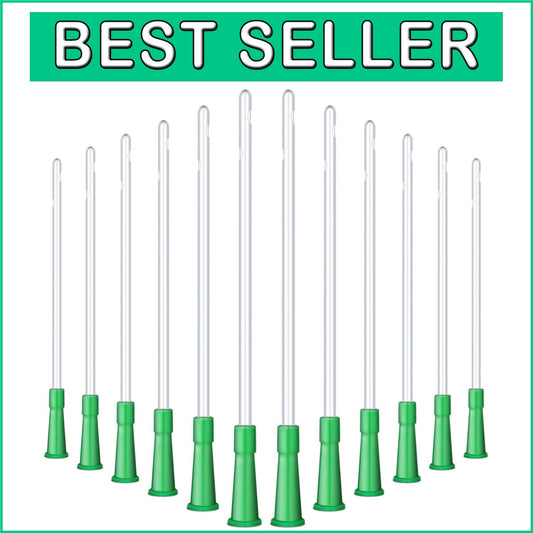 Clear 120-Count PVC Replacement Enema Tubes with Rounded Ends for 12FR Needs