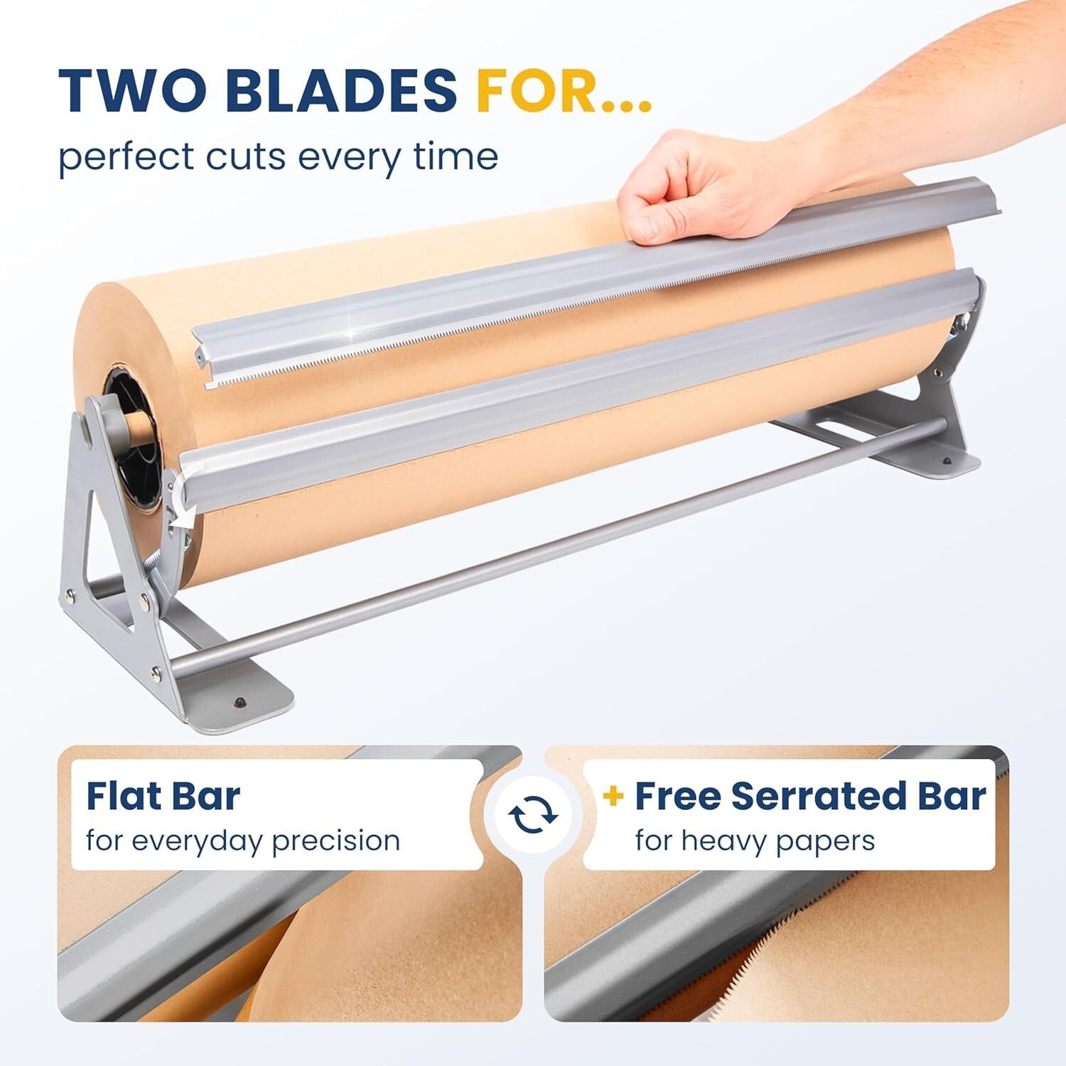 Alloy Steel 36" Paper Dispenser & Cutter - Versatile for Craft and Butcher Paper