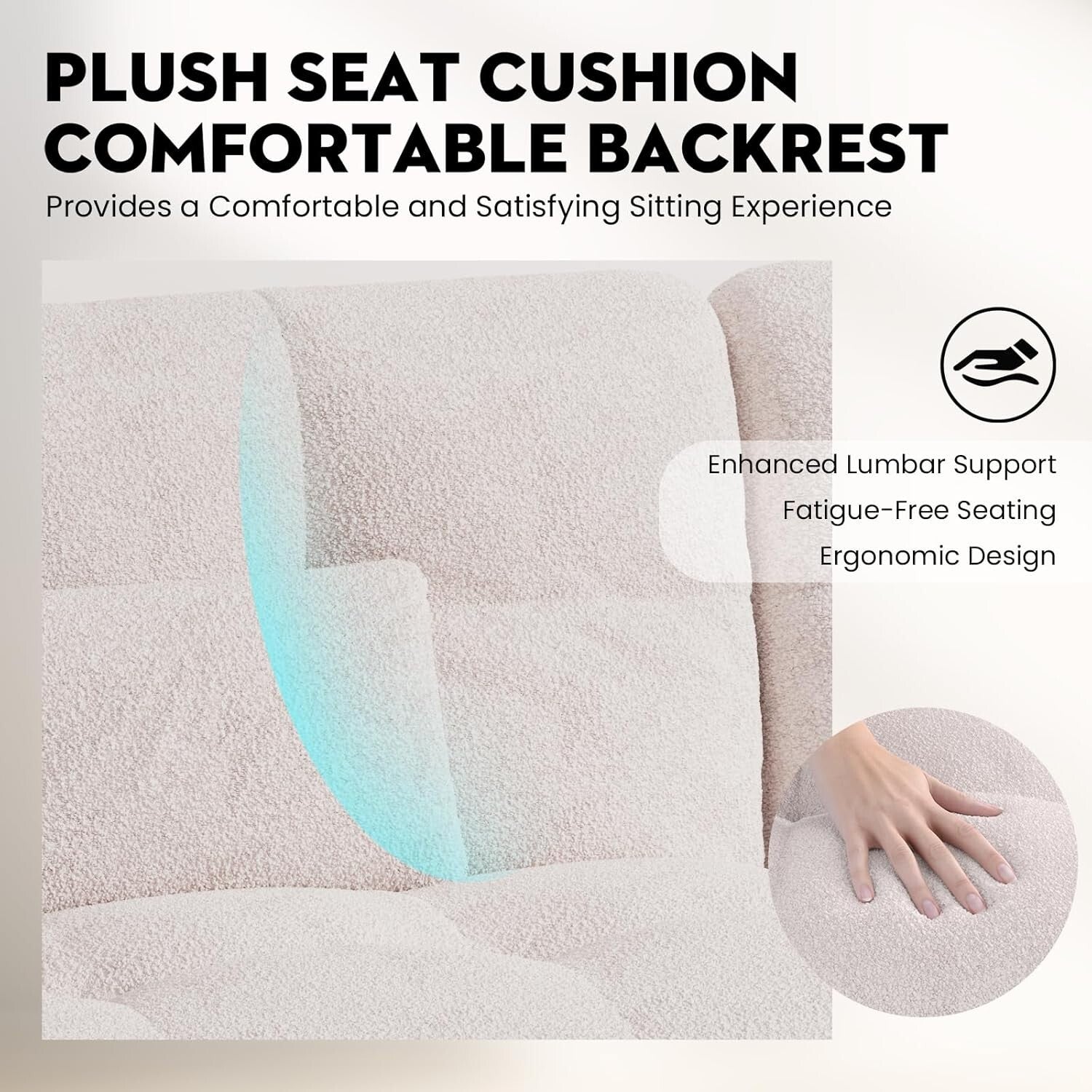 Elegant 68" Convertible Futon Sofa Bed with Adjustable Backrest - White