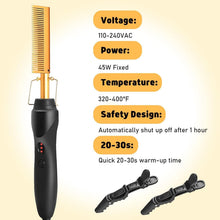Load image into Gallery viewer, Versatile Tripod Wig Stand with Heating Hot Comb: Ideal for Cosmetology Training