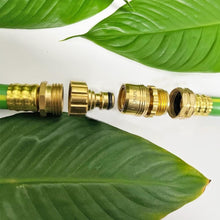 Load image into Gallery viewer, Durable Solid Brass 3/4 Inch GHT Quick Connect Garden Hose Connectors - 4 Pack
