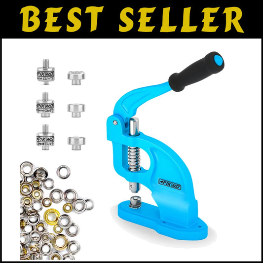 Versatile Self-Piercing Grommet Machine with 900 Nickel-Plated Grommets Included