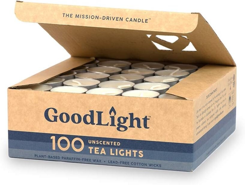 400-Pack Unscented Tea Light Candles with 4-Hour Burn Time - Eco-Friendly Glow