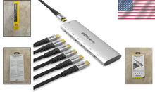 Load image into Gallery viewer, Premium USB-C 6-in-1 Adapter - 4K Video, 4x 10Gbps Ports, Sleek Silver