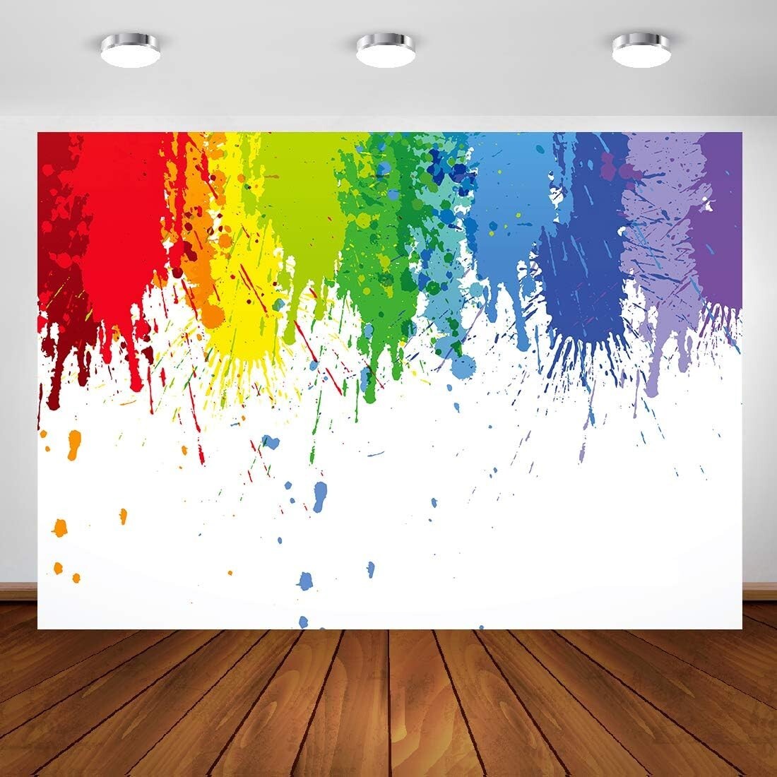 Lightweight Abstract Paint Splatter Backdrop, Ideal for Photo Booths (10x7ft)