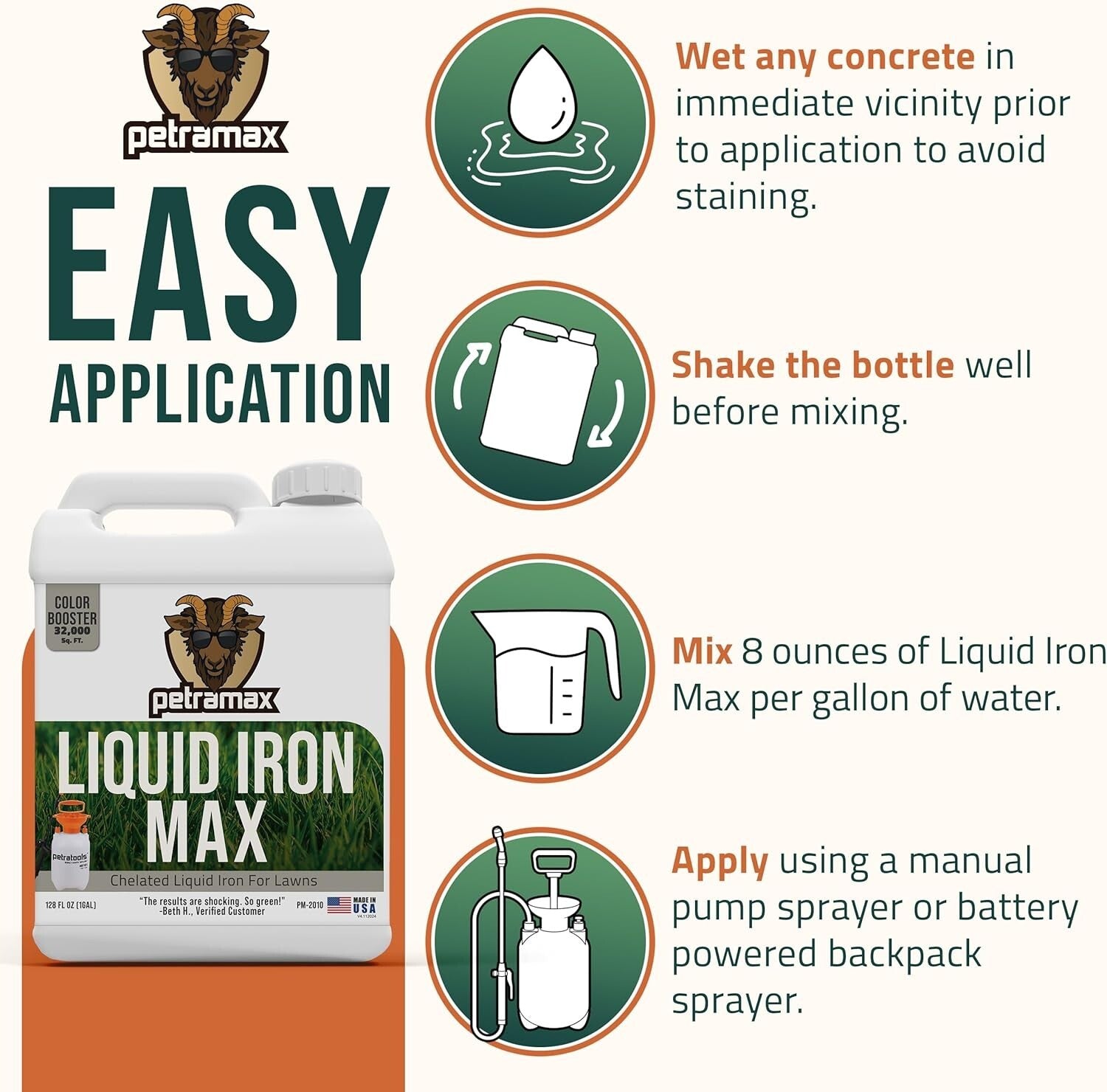 Essential 1 Gal Liquid Iron Concentrate for Lawns, Shrubs & Trees - Fast Results