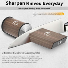Load image into Gallery viewer, Portable Diamond Knife Sharpener with Leather Strop: Elevate Your Kitchen Skills