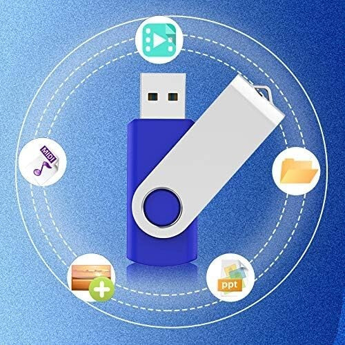 10-Pack USB 3.0 Flash Drive 64GB with LED Indicator - Vibrant Color Collection