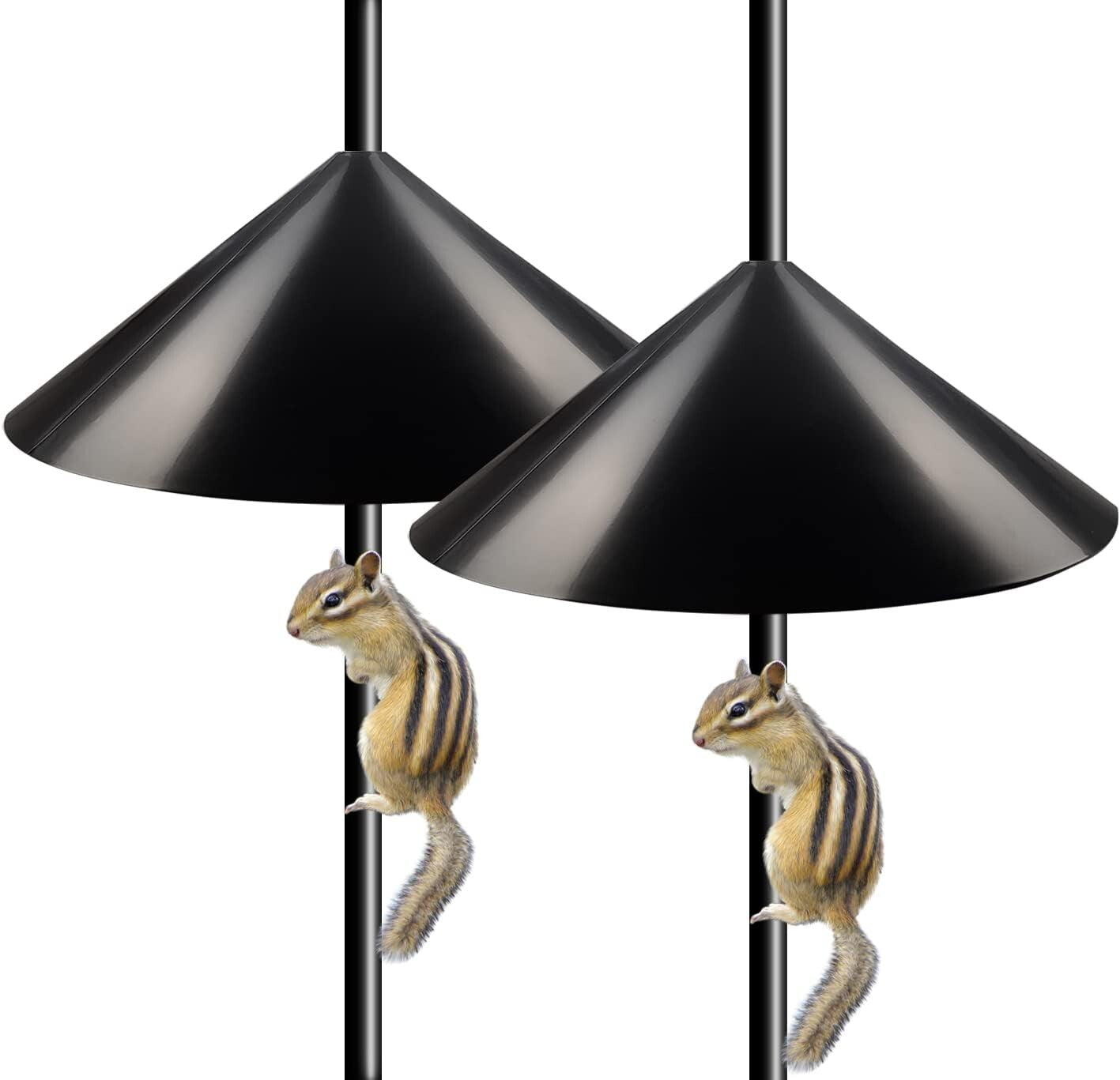 Elegant Pole-Mounted Squirrel Baffle - 19-Inch Diameter for Bird Feeder Defense