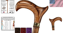 Load image into Gallery viewer, Fashionable 33-Inch Wooden Cane - Handmade Ergonomic Design for Every Lifestyle