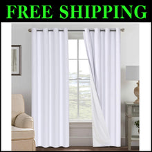 Load image into Gallery viewer, Versatile 100% Blackout Curtains for Bedrooms &amp; Living Rooms - 2 Panels 96"