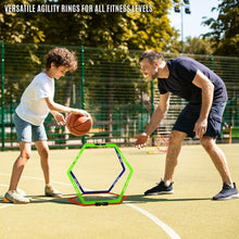 Load image into Gallery viewer, Hexagon Speed Rings for Agility and Balance Training - 12 Durable Plastic Rings