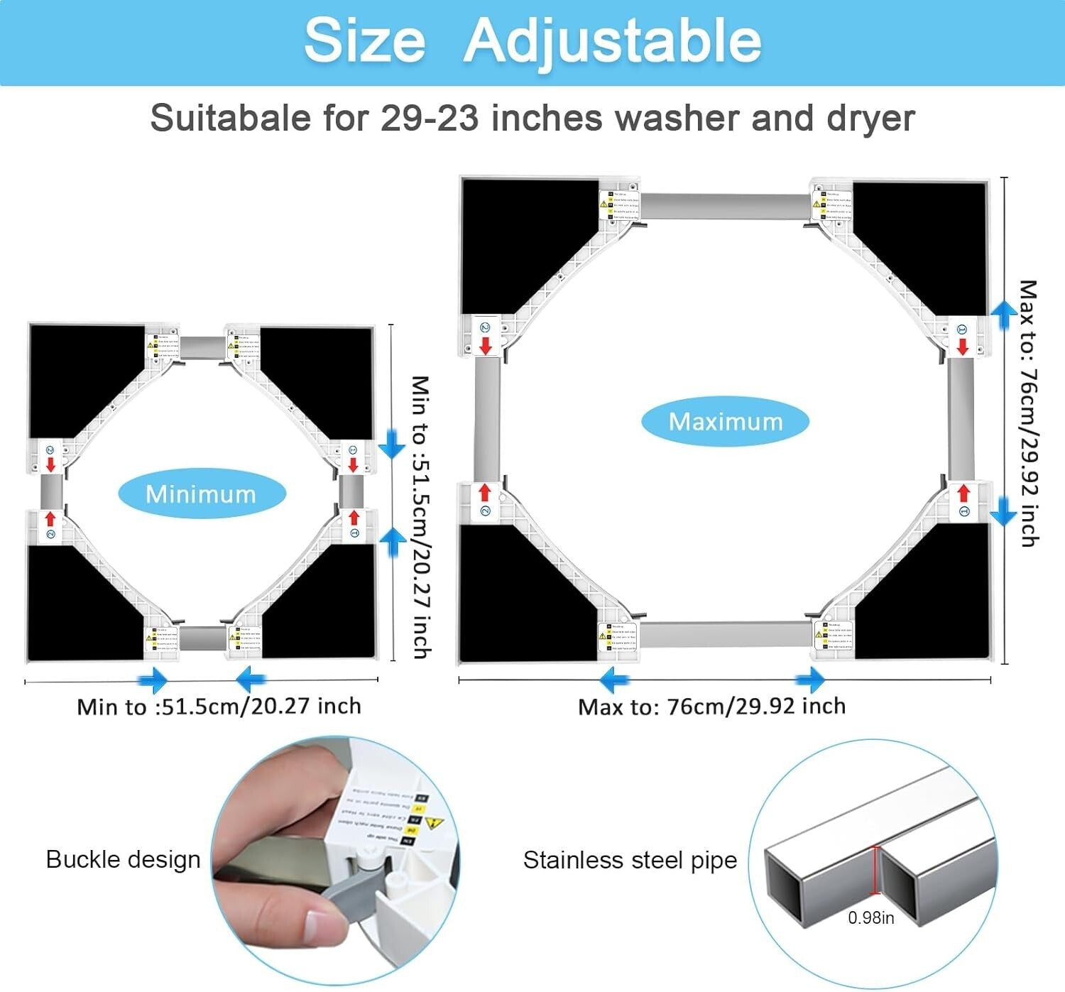 Premium Quality Washer Dryer Stacking Kit for Universal Compatibility (24-29")