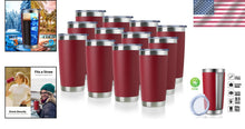 Load image into Gallery viewer, Durable Powder Coated Stainless Steel Tumblers - 20oz, Ideal for Travel