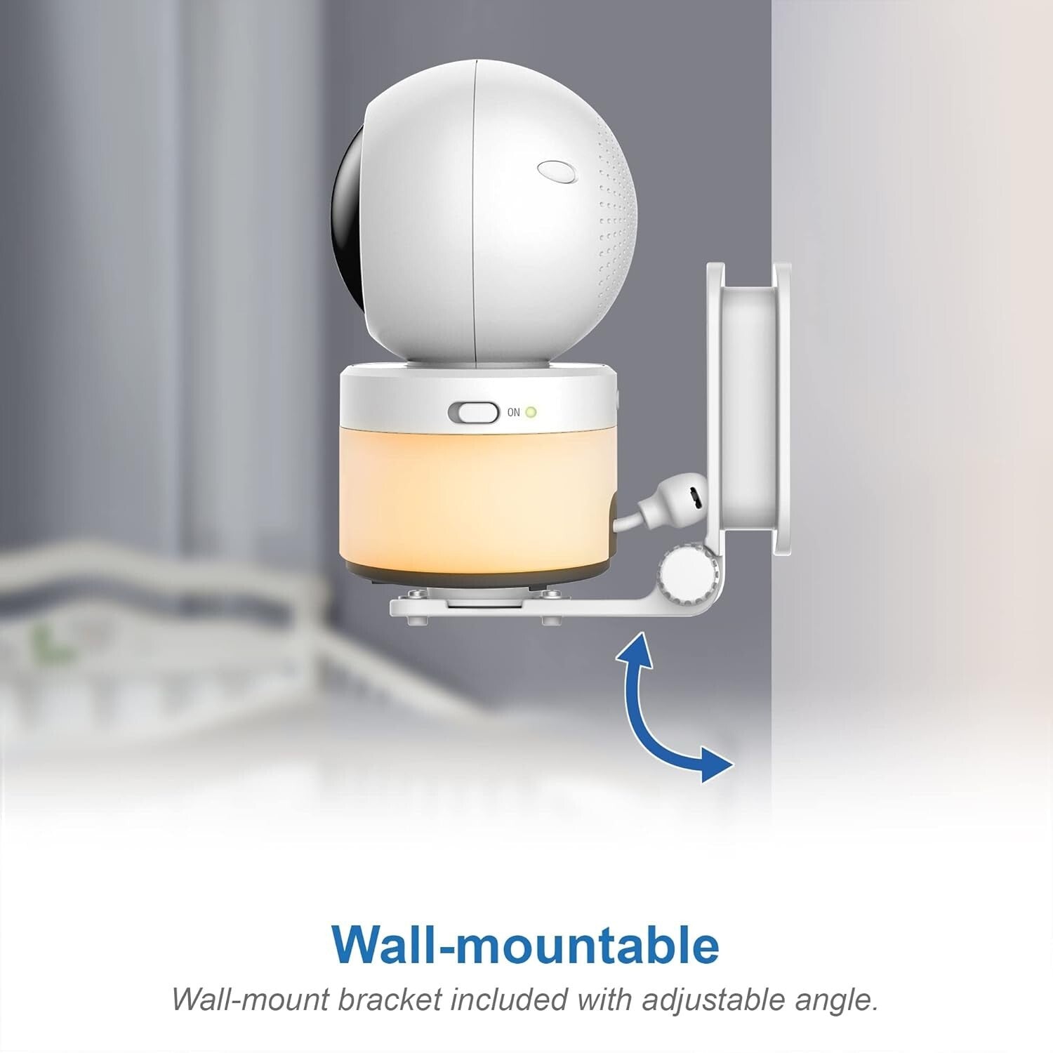 Secure 5-Inch Baby Monitor with Dual Cameras, Glow Night Light & Soothing Sounds