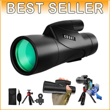 Load image into Gallery viewer, Waterproof Lightweight Monocular Telescope, 15x55 with BAK-4 Prism and FMC Lens