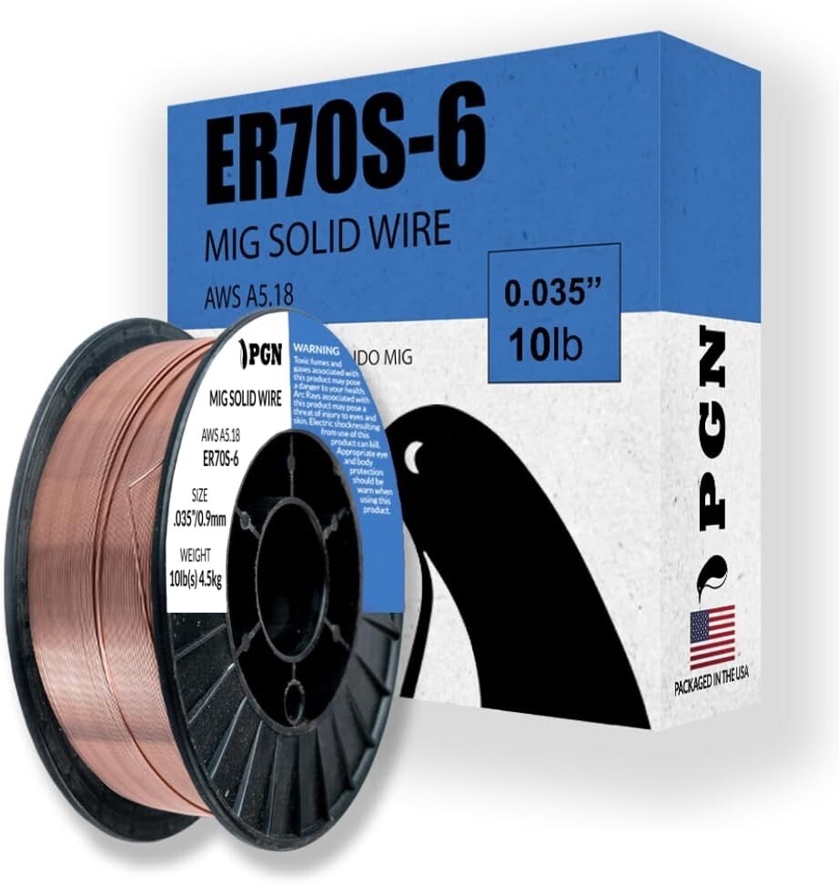 ER70S-6 MIG Welding Wire .035" - 10lb Spool, Low Splatter, Precision Control