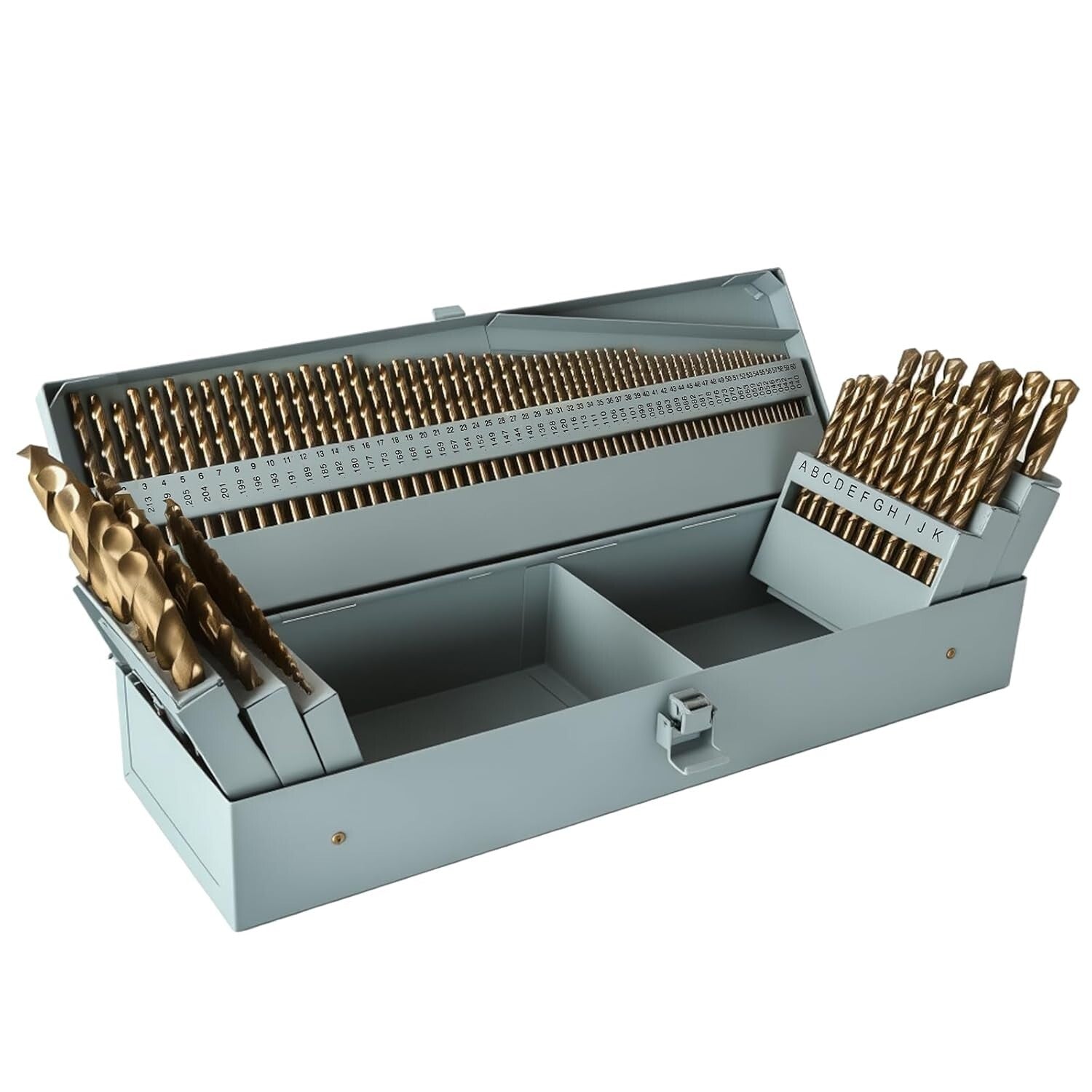 135° Split Point Cobalt Drill Bit Set - 115 Pcs, Ideal for Hardened Materials