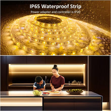 Load image into Gallery viewer, 40ft Waterproof Dimmable Tunable White LED Strip Lights with RF Remote Control