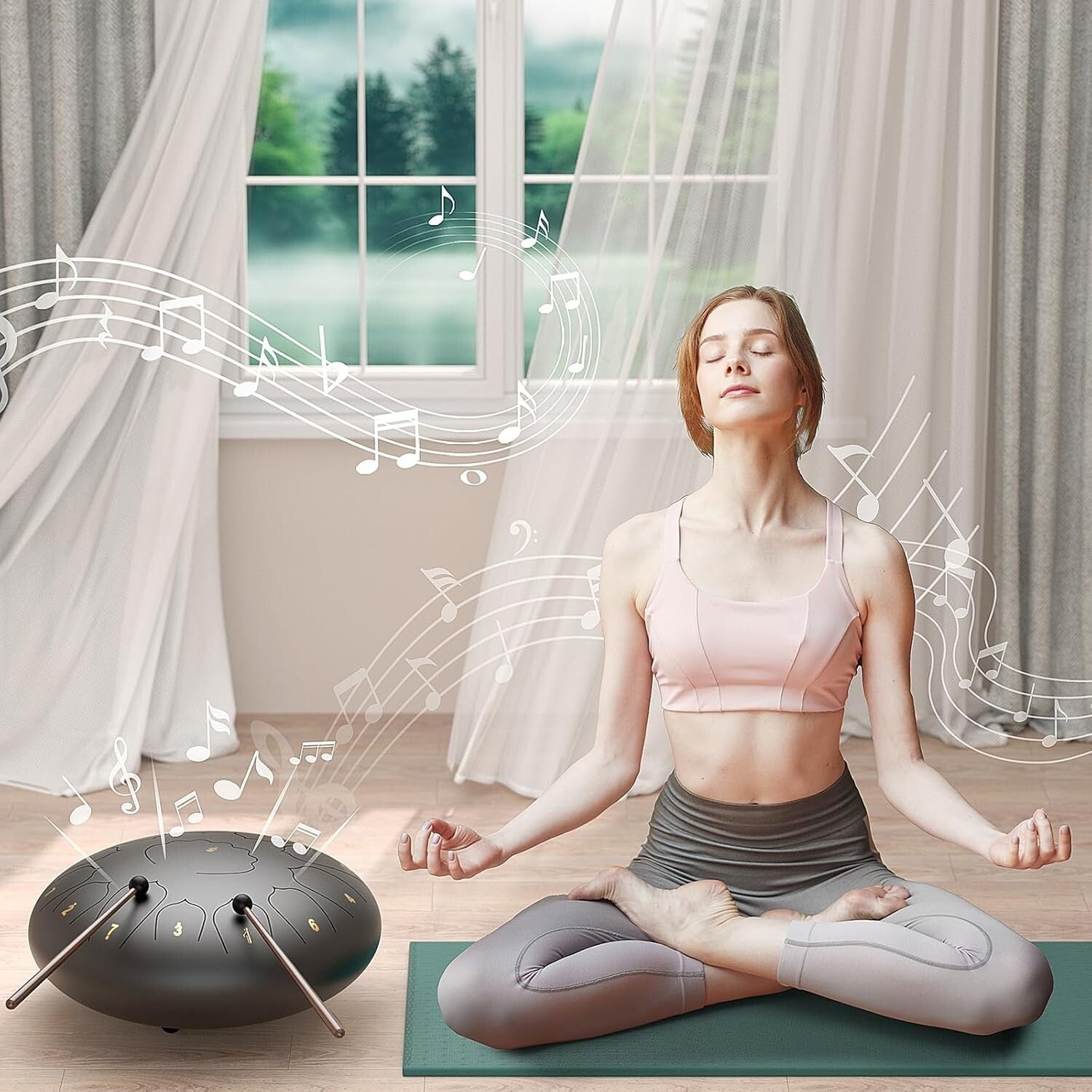 13 Note Steel Drum 12" - Musical Experience for All Ages with Mallets Included