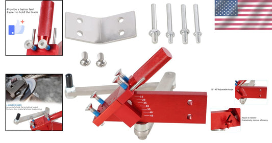Compact Adjustable Lawn Mower Blade Sharpener - Quick Installation & Precision