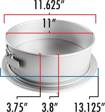 Load image into Gallery viewer, Premium Anodized Aluminum Springform Cake Pan, 11 x 3 Inch for Delicate Desserts